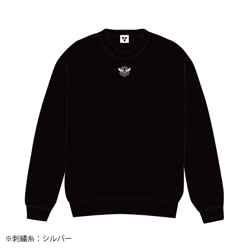 東京　ワンポイント　刺繍　スウェット　トレーナー　ブラック　ダークグレー　墨黒