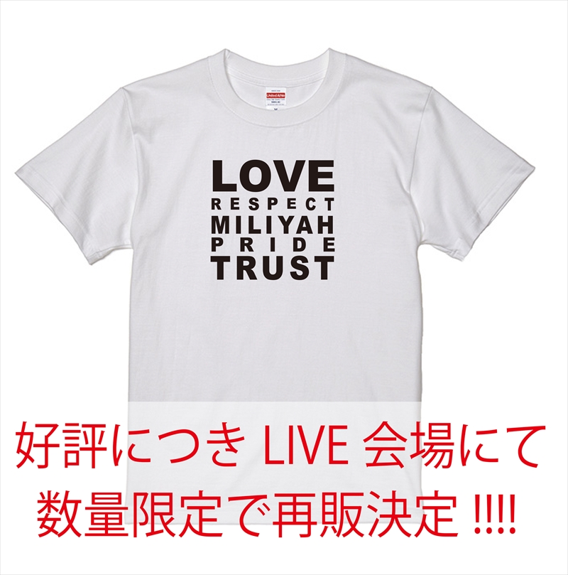 MILIYAH BUDOKAN 2020」LIVE Tシャツ / KAWI JAMELE | MILIYAH 